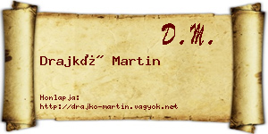 Drajkó Martin névjegykártya