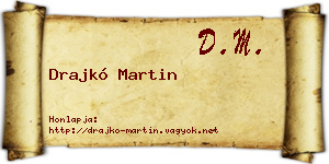 Drajkó Martin névjegykártya