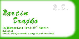 martin drajko business card